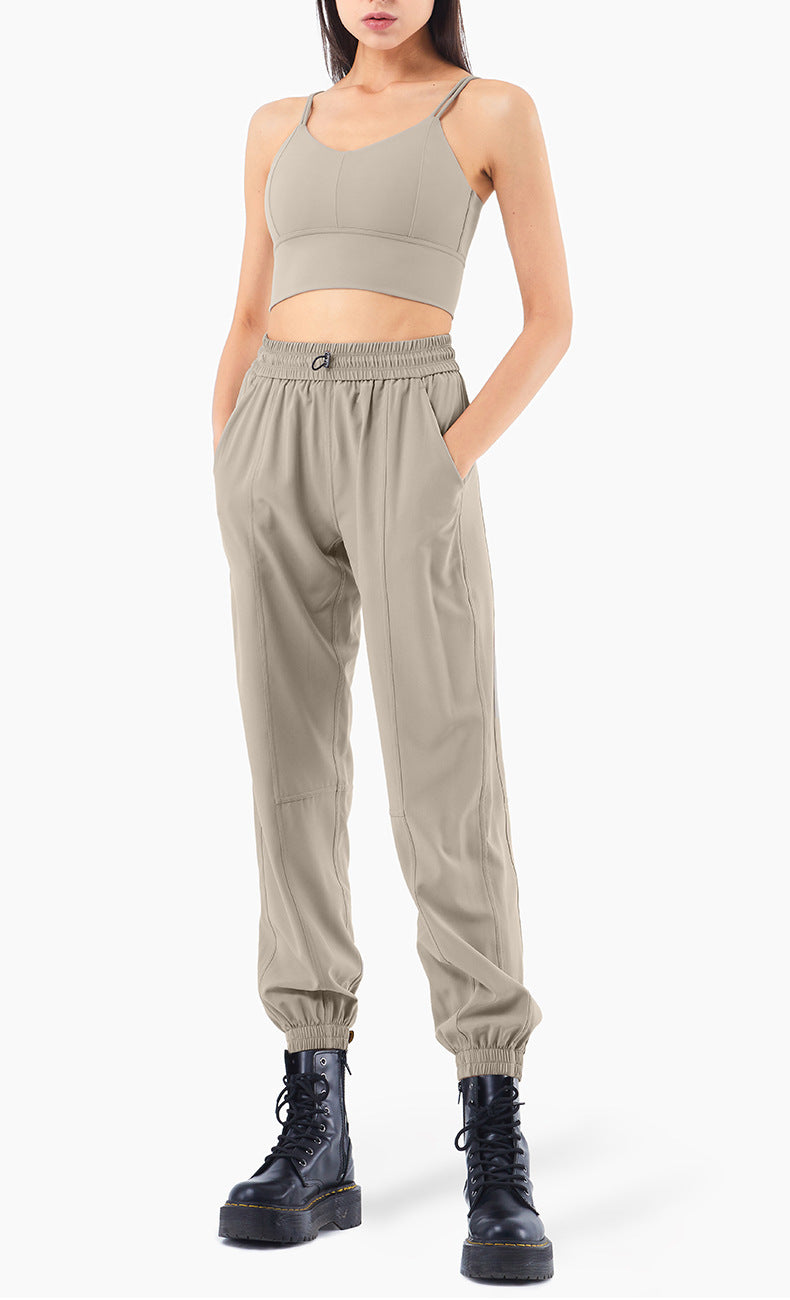 Peach Breech Loose Casual Bunched Quick Drying Sweatpants For Women