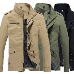 Men's jackets in foreign trade, long washed cotton leisure coat, big new winter and winter yards