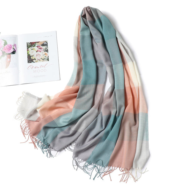 Thin Fashion Fringe Versatile Decorative Turban Scarf